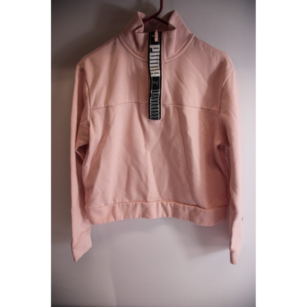 Puma Cropped Quarter Zip Pullover Sweatshirt Athl… - image 1